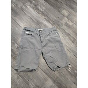 Calvin Klein Jeans Men's Gray Textured Flat‎ Front Chino Casual Shorts Sz 32